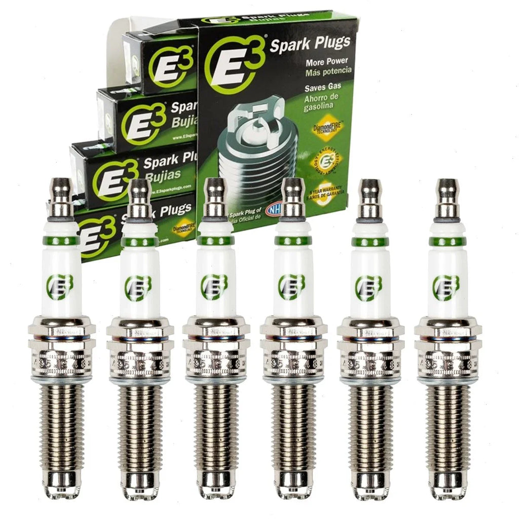 6 pc E3 Spark Plugs compatible with Honda Pilot 3.5L V6 2009-2022