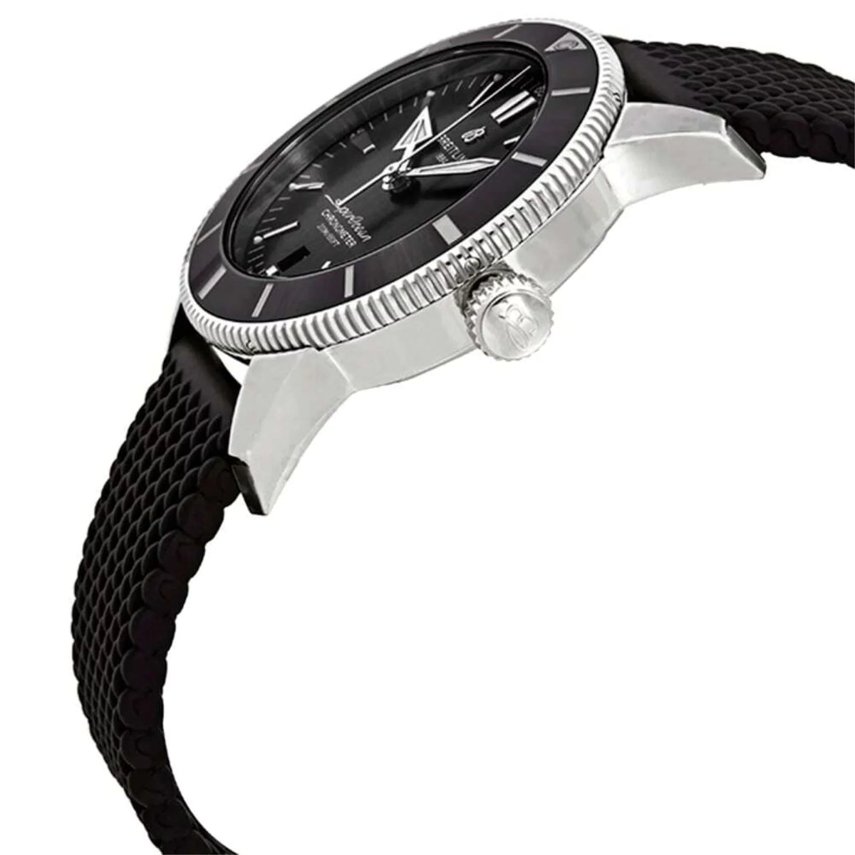 Breitling AB2030121B1S1 Superocean Heritage  Black Dial Men's Rubber Chronometer Watch Black - 44 mm
