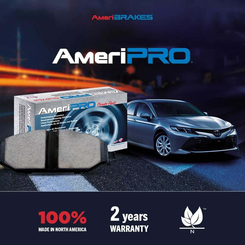 AmeriBRAKES Front Rear Ceramic Disc Brake Pads Kit For Dodge Grand Caravan Journey Chrysler Town & Country Ram C/V -100018