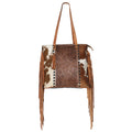 KB596  Upcycled Wool Embossed Hair-on Genuine Leather women bag western handbag purse