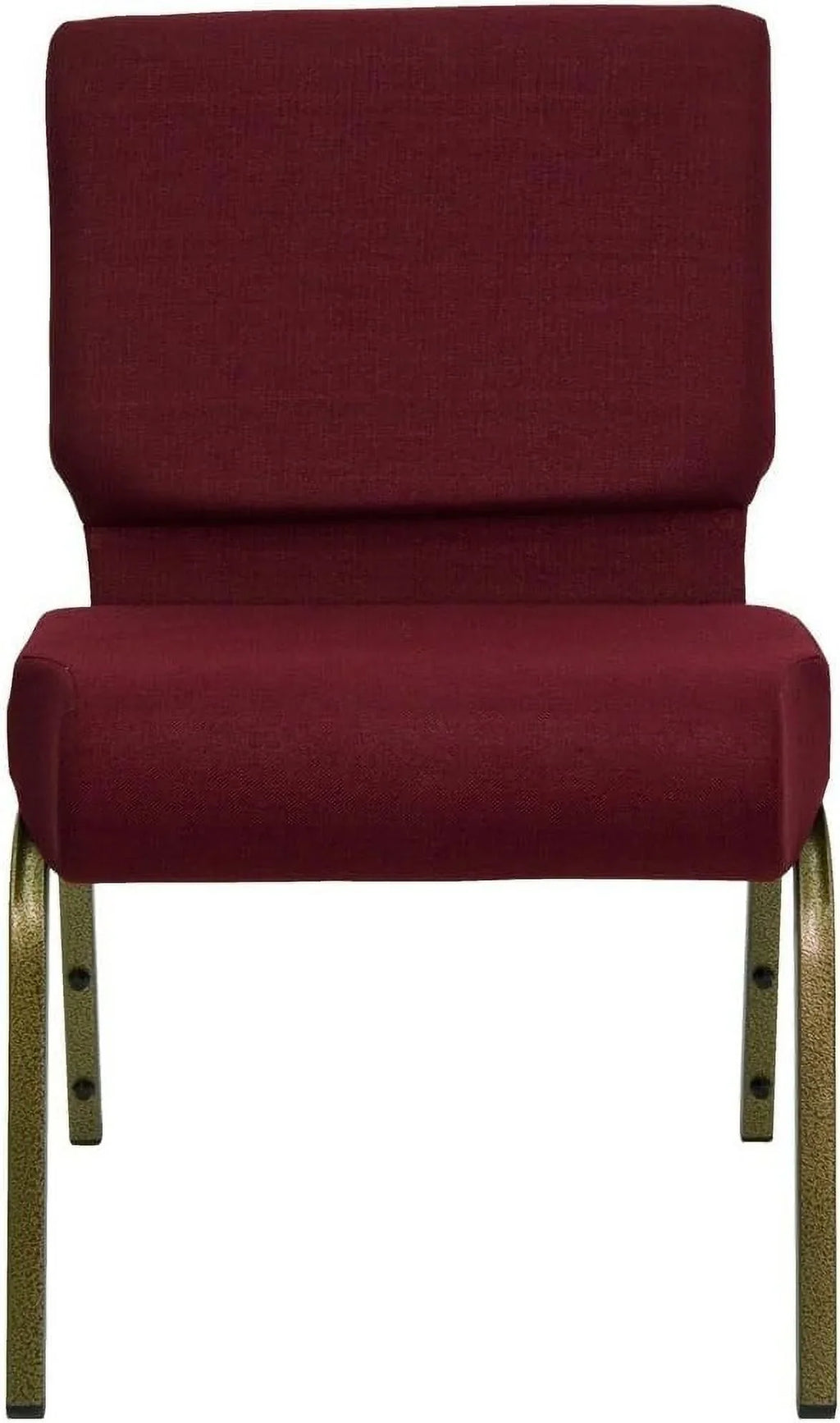 Series 21''W Stacking Church Chair In Burgundy Fabric - Vein Frame