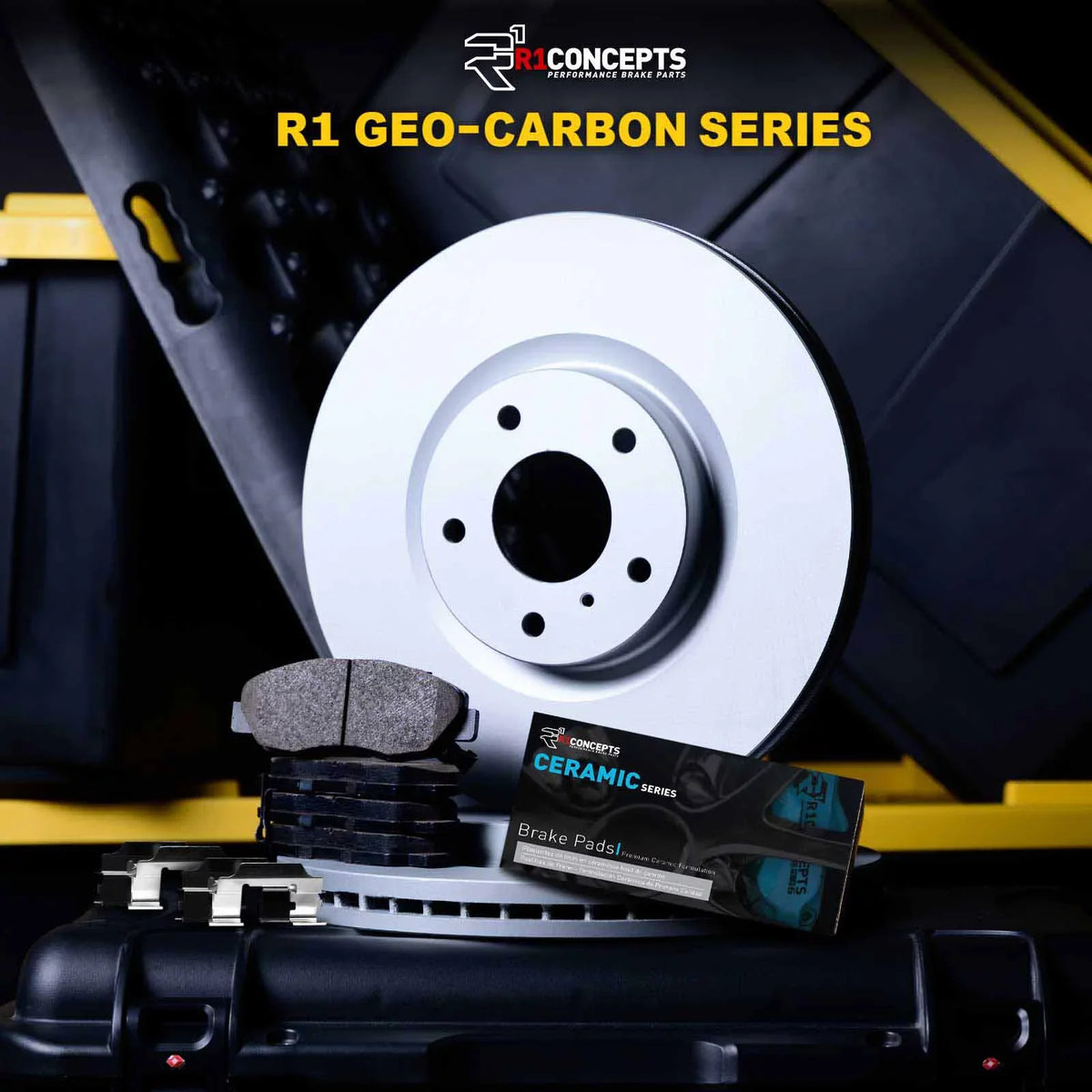 R1 Concepts Wdwh1 76007 R1 Concepts Brake Rotor Carbon Coated With Ceramic Pads Fits select: 1999-2003
