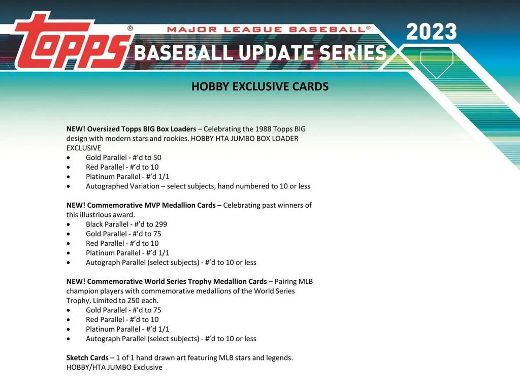 Topps 2023 Update Series Baseball Trading Card  Box
