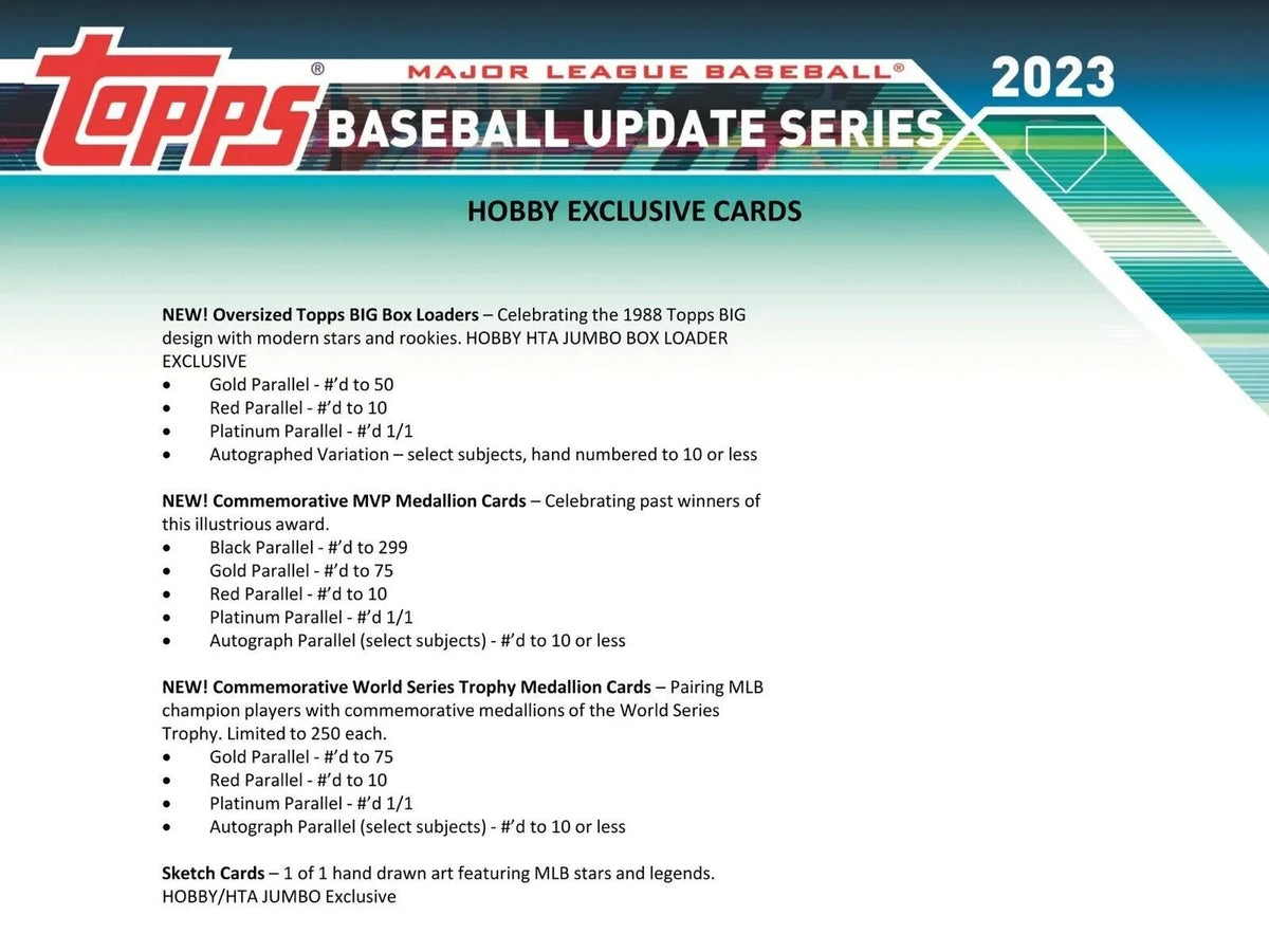 Topps 2023 Update Series Baseball Trading Card  Box
