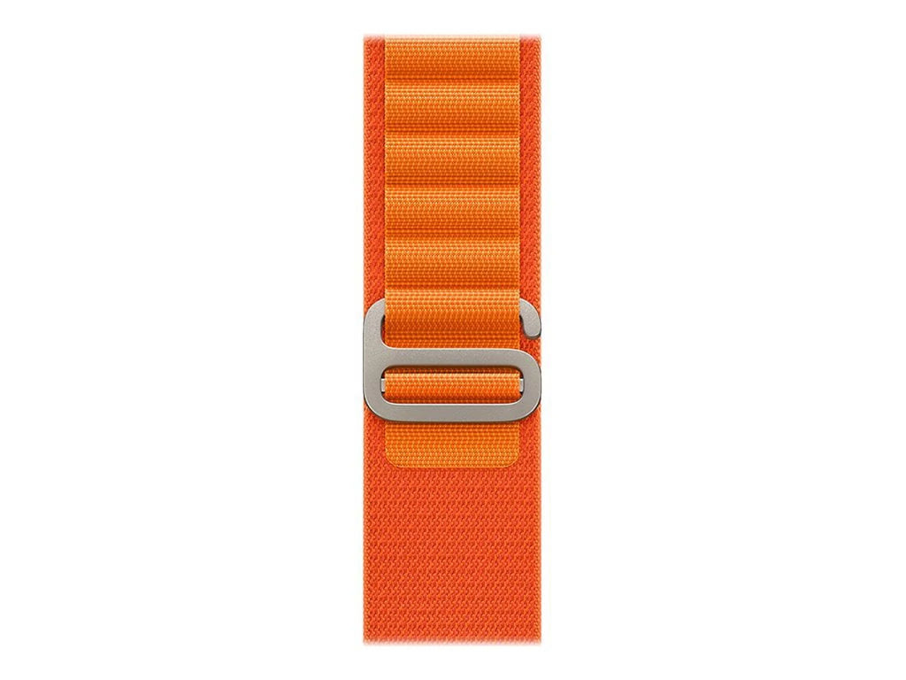 Apple Watch Ultra - 49 mm - titanium - smart watch with Alpine Loop - textile - orange - band size: M - 32  - Wi-Fi, , , Bluetooth - 4G - 2.16 oz