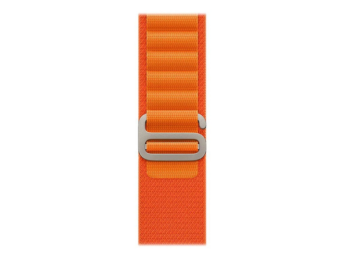 Apple Watch Ultra - 49 mm - titanium - smart watch with Alpine Loop - textile - orange - band size: M - 32  - Wi-Fi, , , Bluetooth - 4G - 2.16 oz
