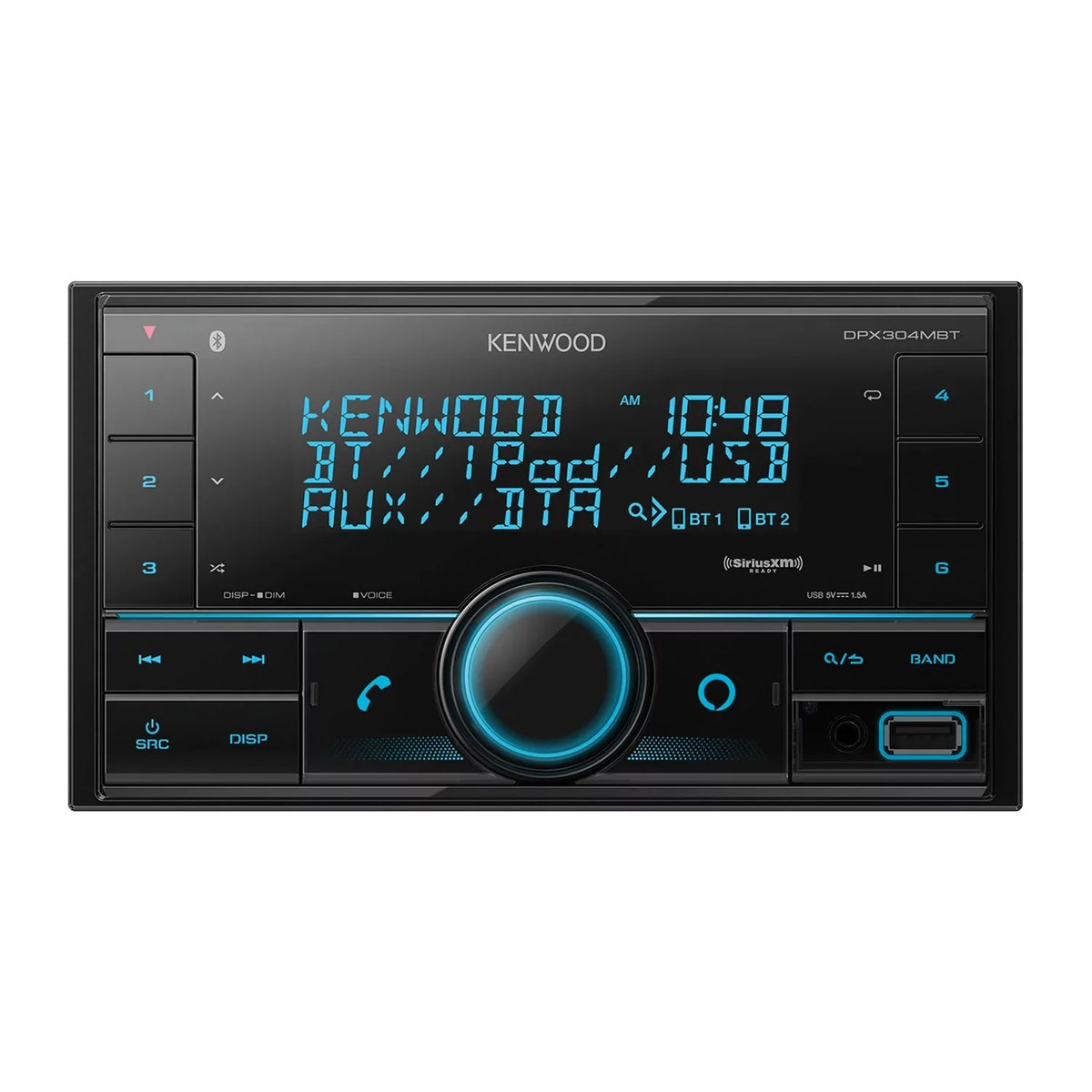 Kenwood DPX304MBT Double- In-Dash Digital Media Receiver with Bluetooth and SiriusXM Ready