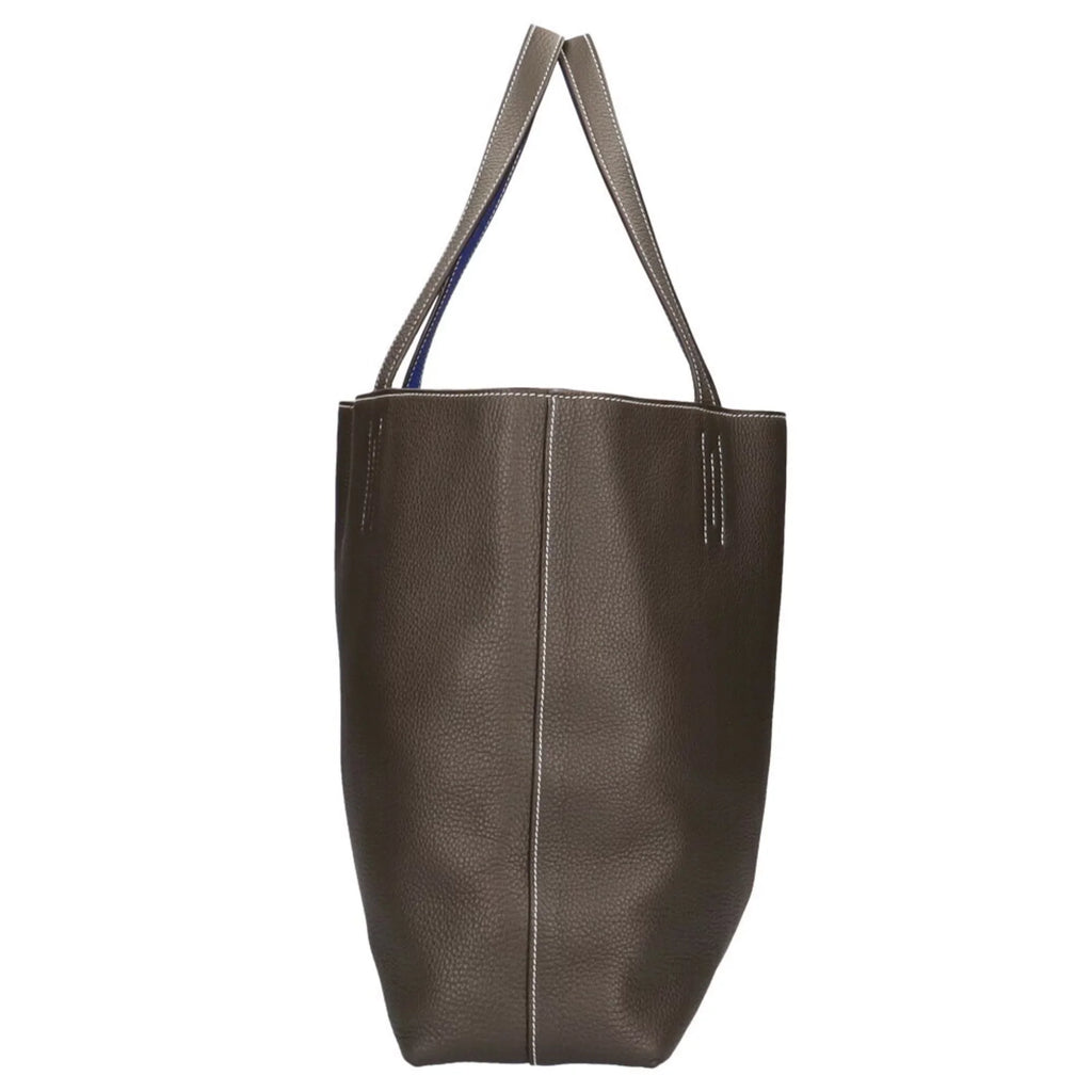 Pre-Owned Hermes  Double Sense Tote Bag Taurillon Clemence Etain Women's (Good)