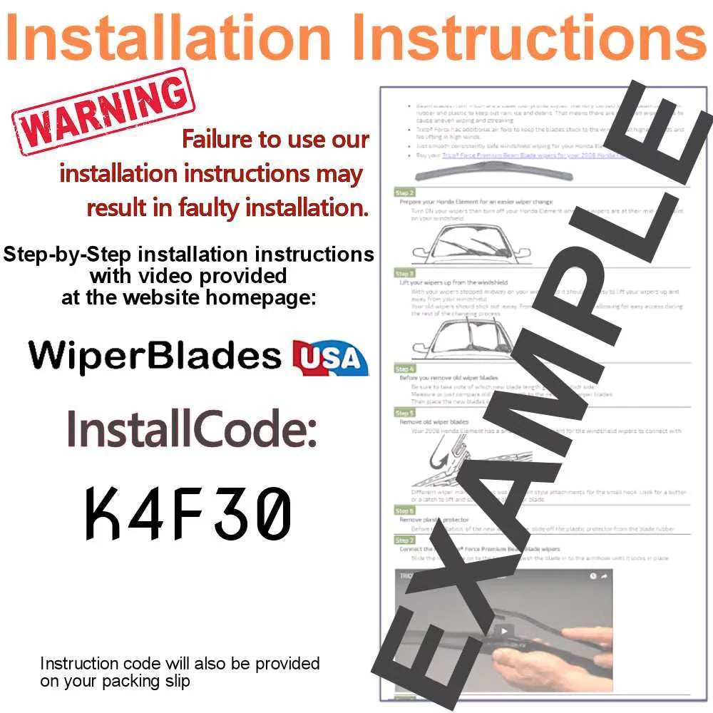 2018 Dodge Grand Caravan Wiper Blades (Set of 3) w/Rear Wiper