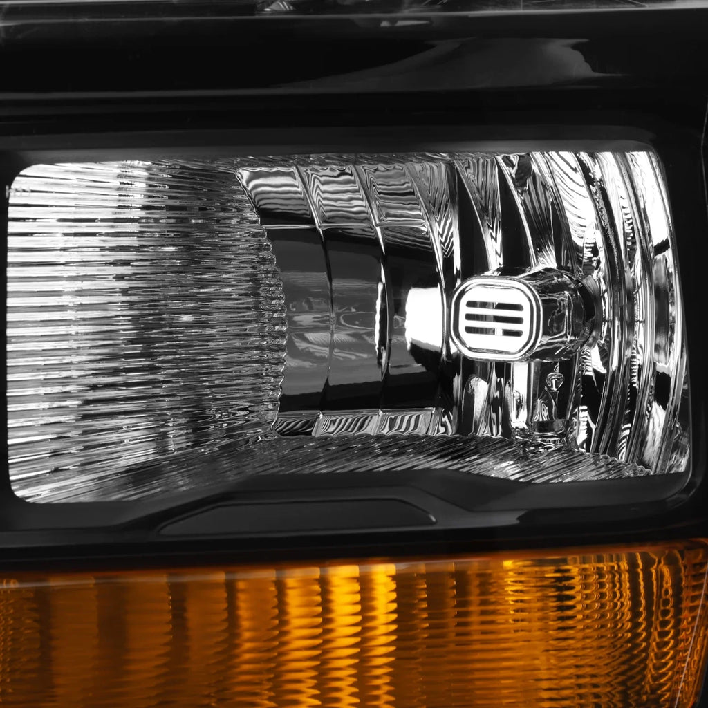 '- Fit 2021 2022 2023 Ford F150 Pickup Truck [Halogen Type] Headlight Headlamp  Style Black Housing Driver Left Side