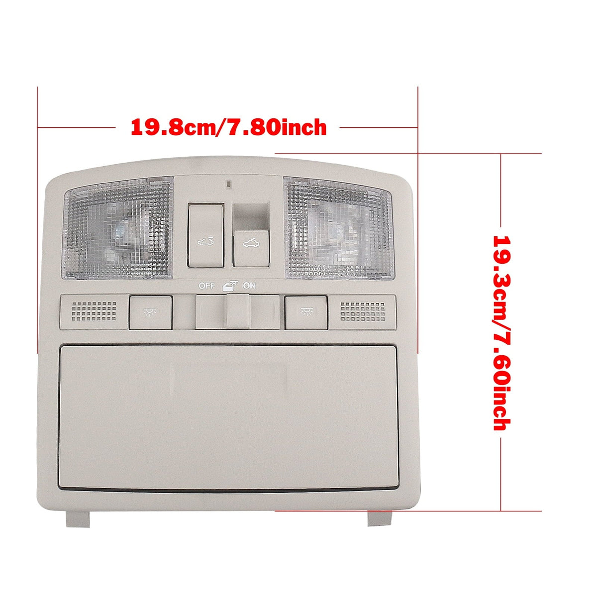 Overhead Console Reading Light w/ Sunroof Switch For Mazda 6 2009-2013 -9 2010-2015 Gray