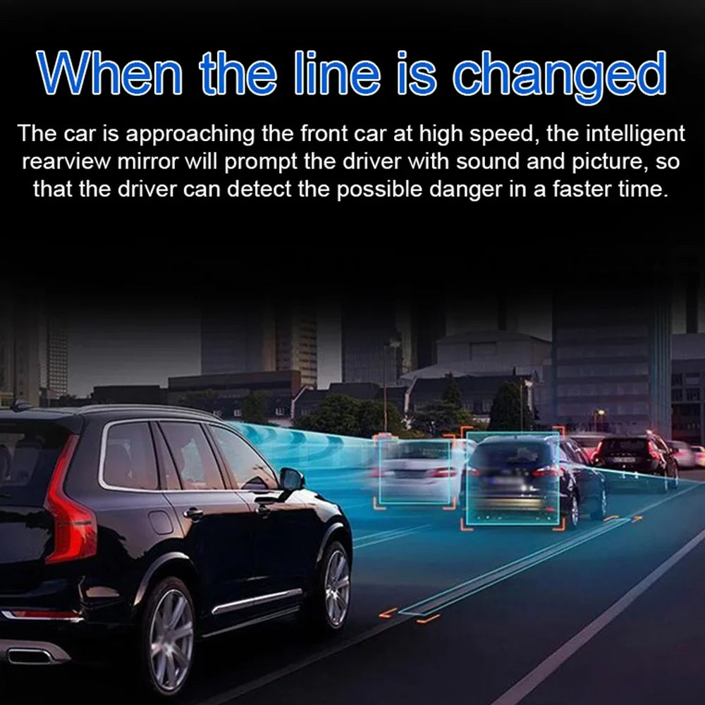 Docooler Multi-language Dual Lens Car Video Recorder Auto Dash Cam Car Recorder Night Viewing 10.26in  170 Degree Wide Angle Car Global Positioning System Navigation Camcorder