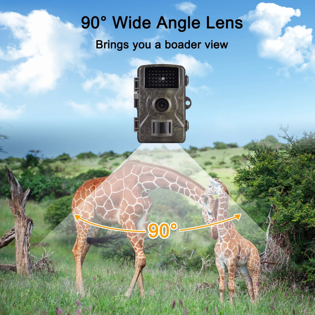 16MP 1080P Wildlife Trail Camera with 2.0 Inch  Color Screen - Features 0.8s Trigger Time, Infrared Night Vision, Motion Activation, and IP66 Waterproof Rating