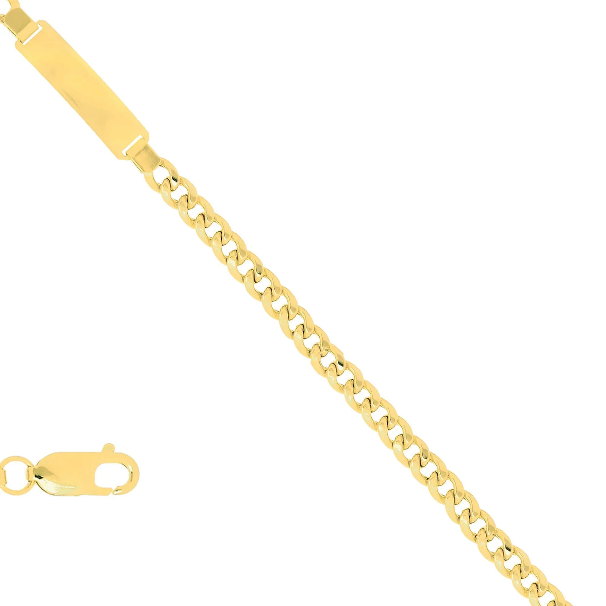 JewelStop 14k Yellow Gold 8mm Lite Miami Cuban Men's Link -Bracelet, Lobster Clasp 8.5 Inches, 19.2gr.
