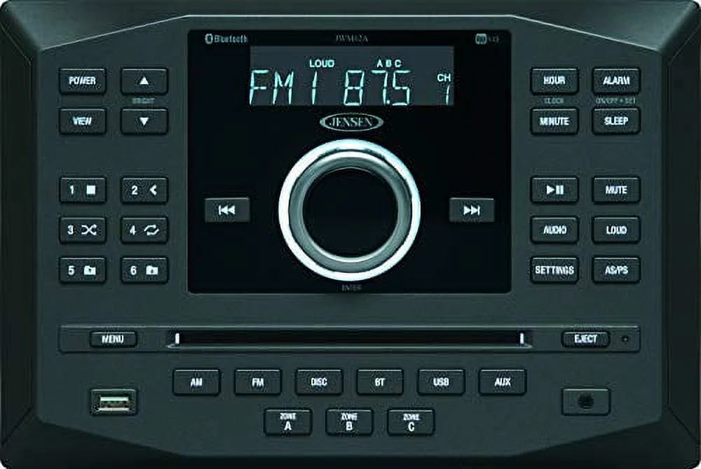 Jensen Jwm62a Am Fm Dvd Cd Usb Aux App Ready Bluetooth Wallmount Stereo W/ App