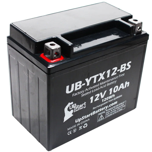 2-Pack UpStart Battery Replacement 2009 Honda TRX250 , , FourTrax Recon 250  Factory Activated, Maintenance Free,  Battery - 12V, 10Ah, -YTX12-