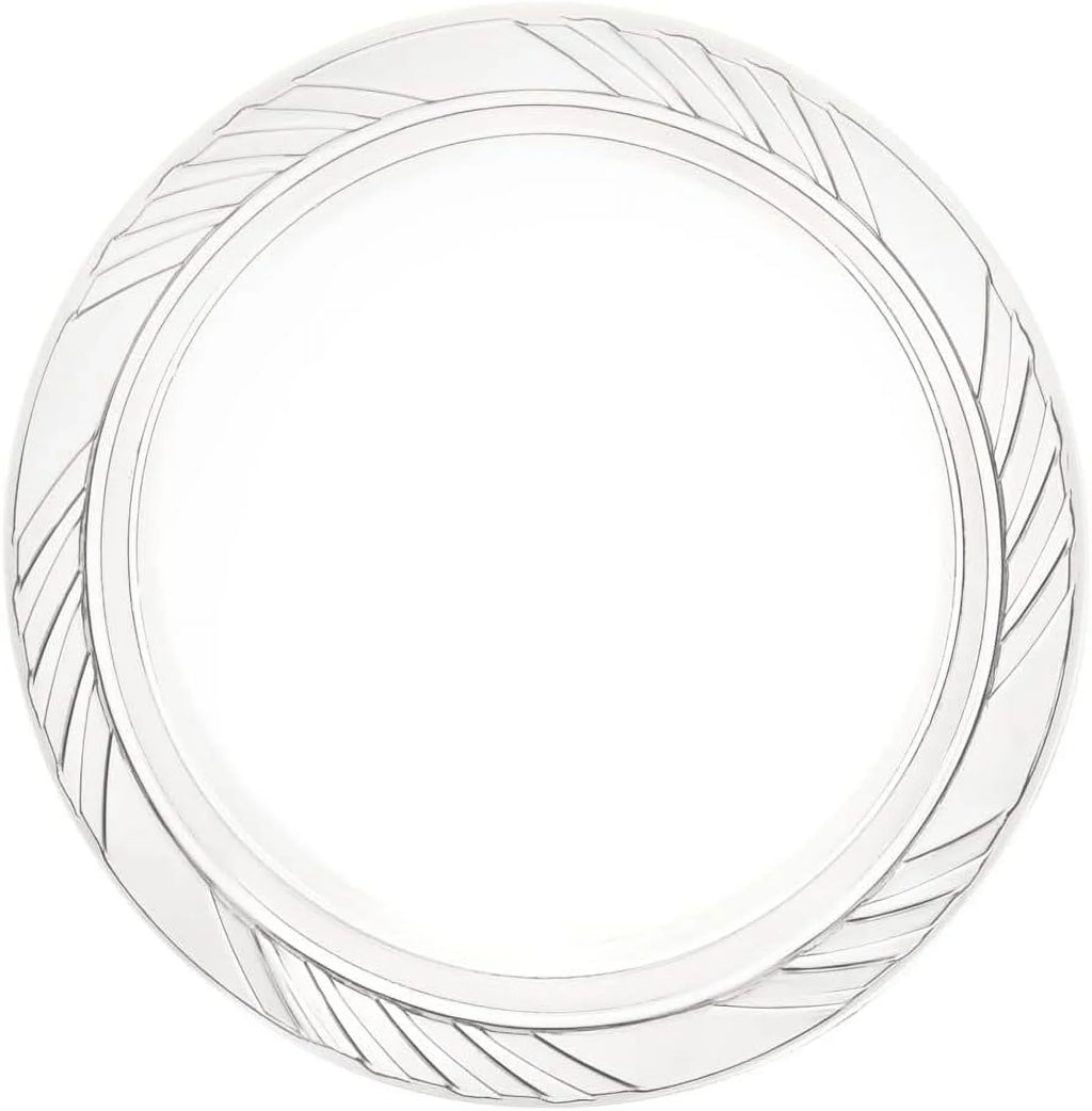9 Inch Clear Plastic Plates 200 Bulk Pack - Disposable Plates for  Party Dinner Travel and Events, Microwavable Recyclable