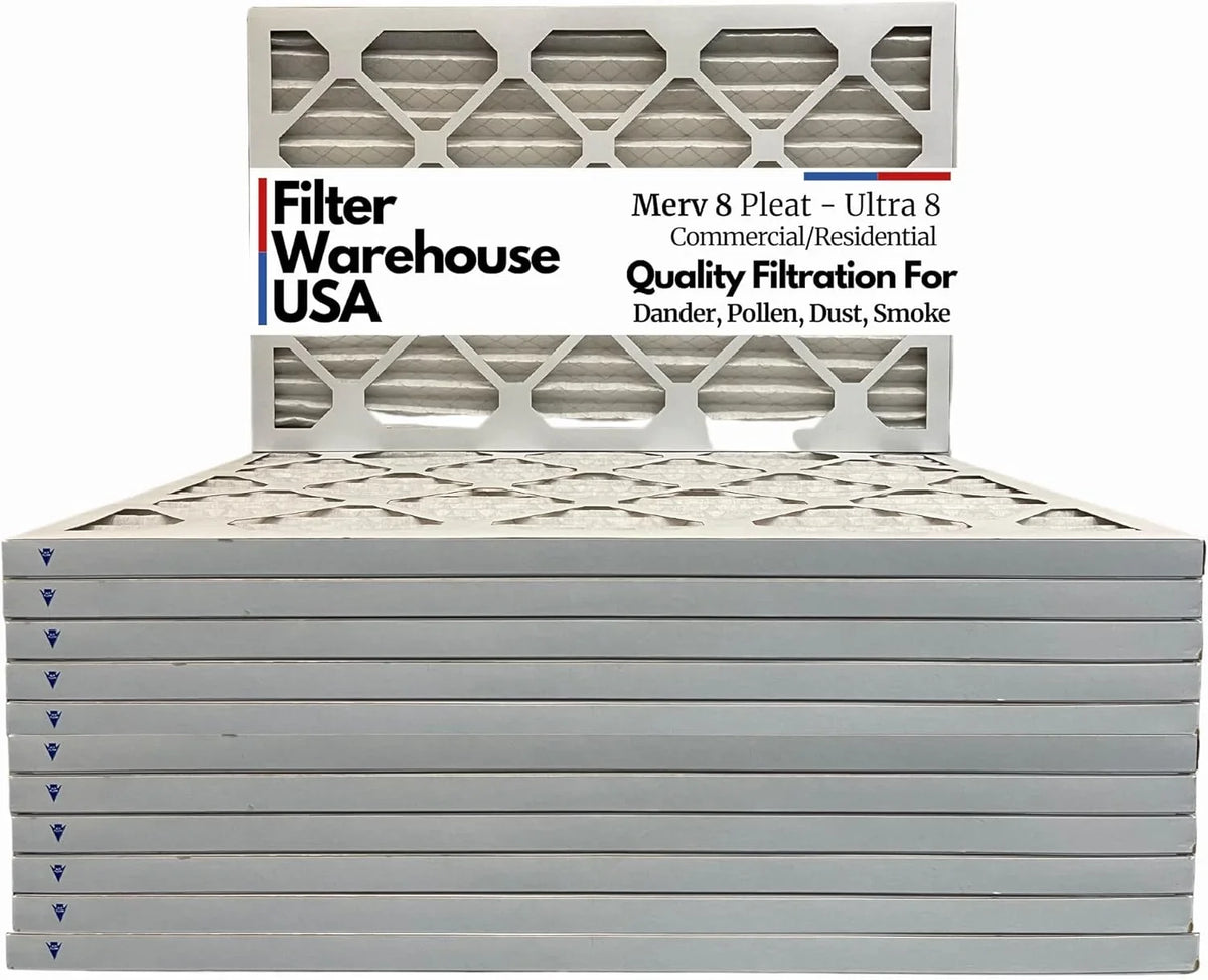 Ultra8 By 18X24x1 Merv 8, Pleated  Furnace Air Filters (12 Pack)