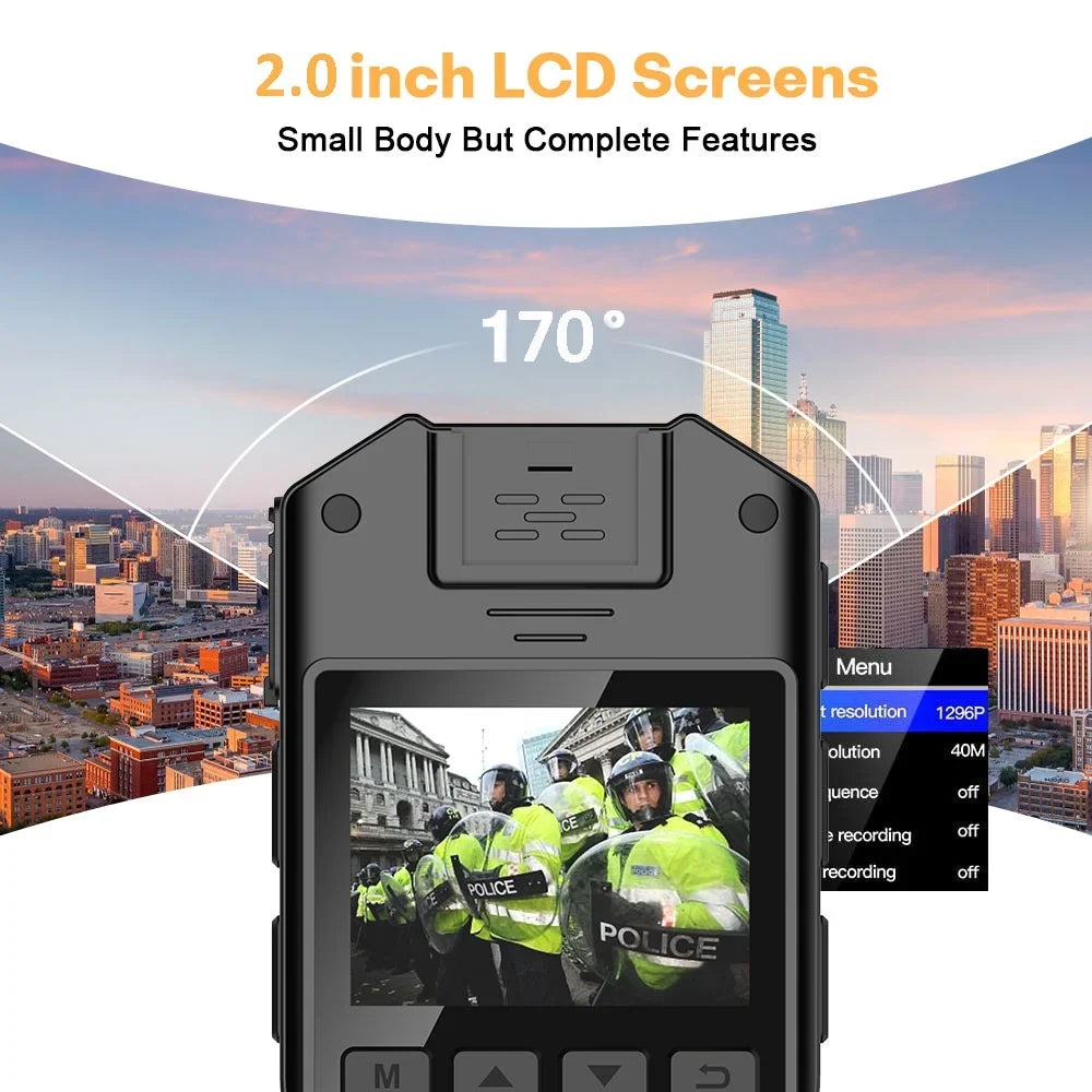 1440P Mini Body Camera - 128GB Wearable Police Body Camcorder with Night Vision - Waterproof Body Cam with Audio and Video Recording for Law Enforcement Security Guard Home