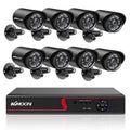 KKmoon  Video Recorder & 8 Cameras Set Recording System 16CH 1080P Full High Definition / /Analog///   Digital Video Recorder  P2P Remote Phone Monitoring for Home