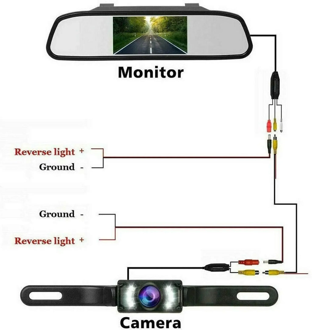 Absolute -700 7"  Rear View Mirror Monitor Car Monitor +  Night Vision Car Camera Parking Assistance System Kit