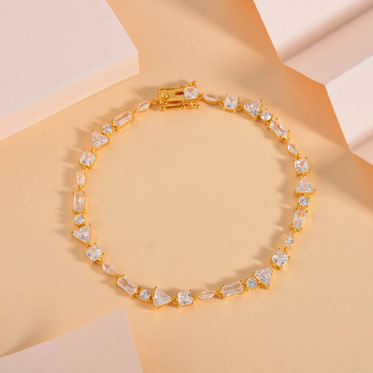 Shop  Lustro Stella Cubic Zirconia  Marquise 925 Sterling Silver Vermeil Yellow Gold Plated Bracelet for Women Jewelry Size 8" Ct 10.66 Birthday Mothers Day Gifts for Mom