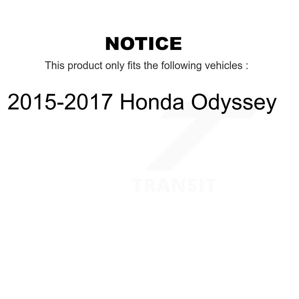 Transit Auto Front Rear Disc Brake Coated Caliper Drilled Slotted Rotors And Ceramic Pads Kit (10Pc) For 2015-2017 Honda Odyssey -100667T