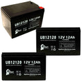 3x Pack - - SeaScooter  Battery Replacement - UB12120 Universal Sealed Lead Acid Battery (12V, 12Ah, 12000mAh, F1 Terminal, , ) - Includes 6 F1 to F2 Terminal Adapters