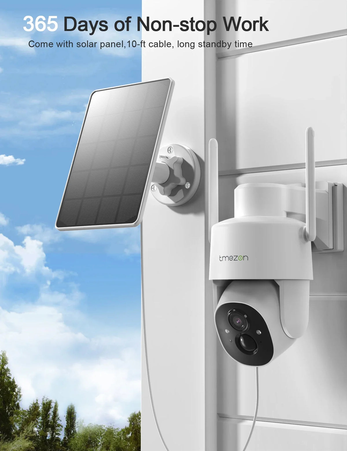 Security Camera Outdoor Wireless, 2K Surveillance Camera Wireless 2 Pack