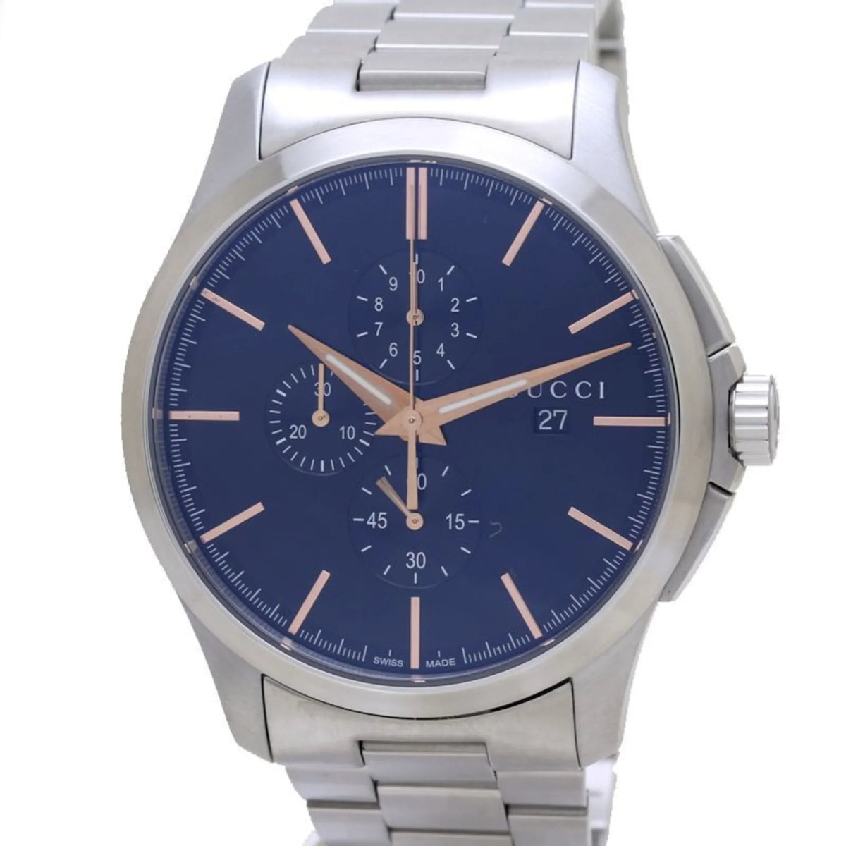 Pre-Owned  G Timeless Chronograph YA126272 126.2 Stainless Steel Men's 39276 (Like New)