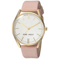 Nine West Women's Gold-Tone and Pastel Pink Strap /1994WTPK Watch
