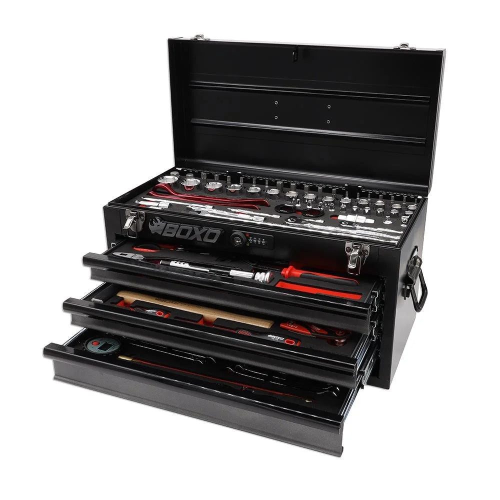 Heavy Duty 103 Piece MotoBox Tool Box - Black