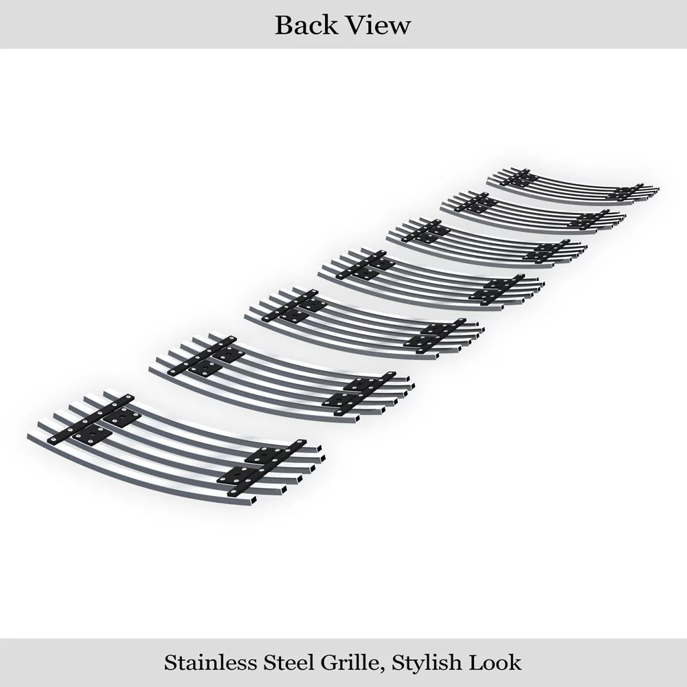 Premium Stainless Steel Chrome 8x6 Billet Grille Compatible with Jeep Grand Cherokee 2006-2008 Overland SRT8 Main Upper N19-S04566J