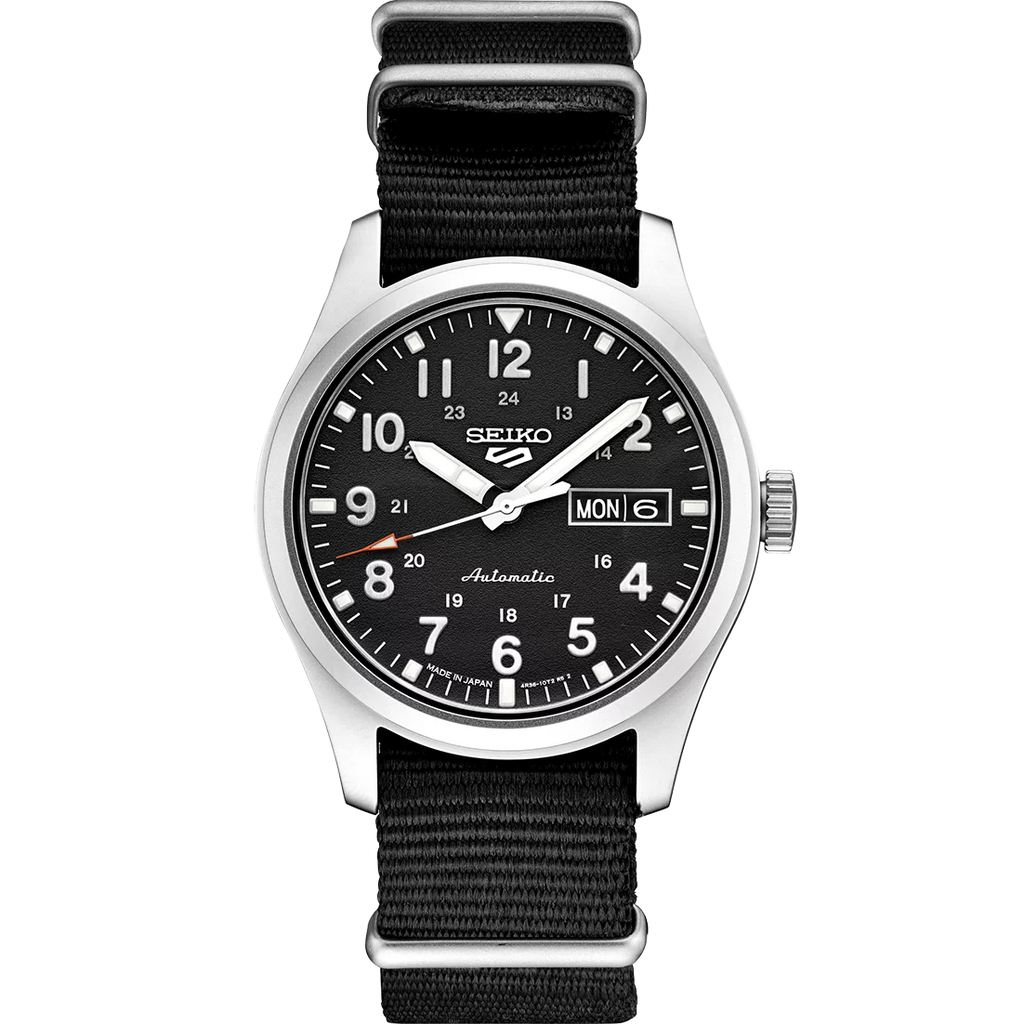 Designice  Seiko 5 Sports Men's Watch Black 39.4mm Stainless Steel SRPG37