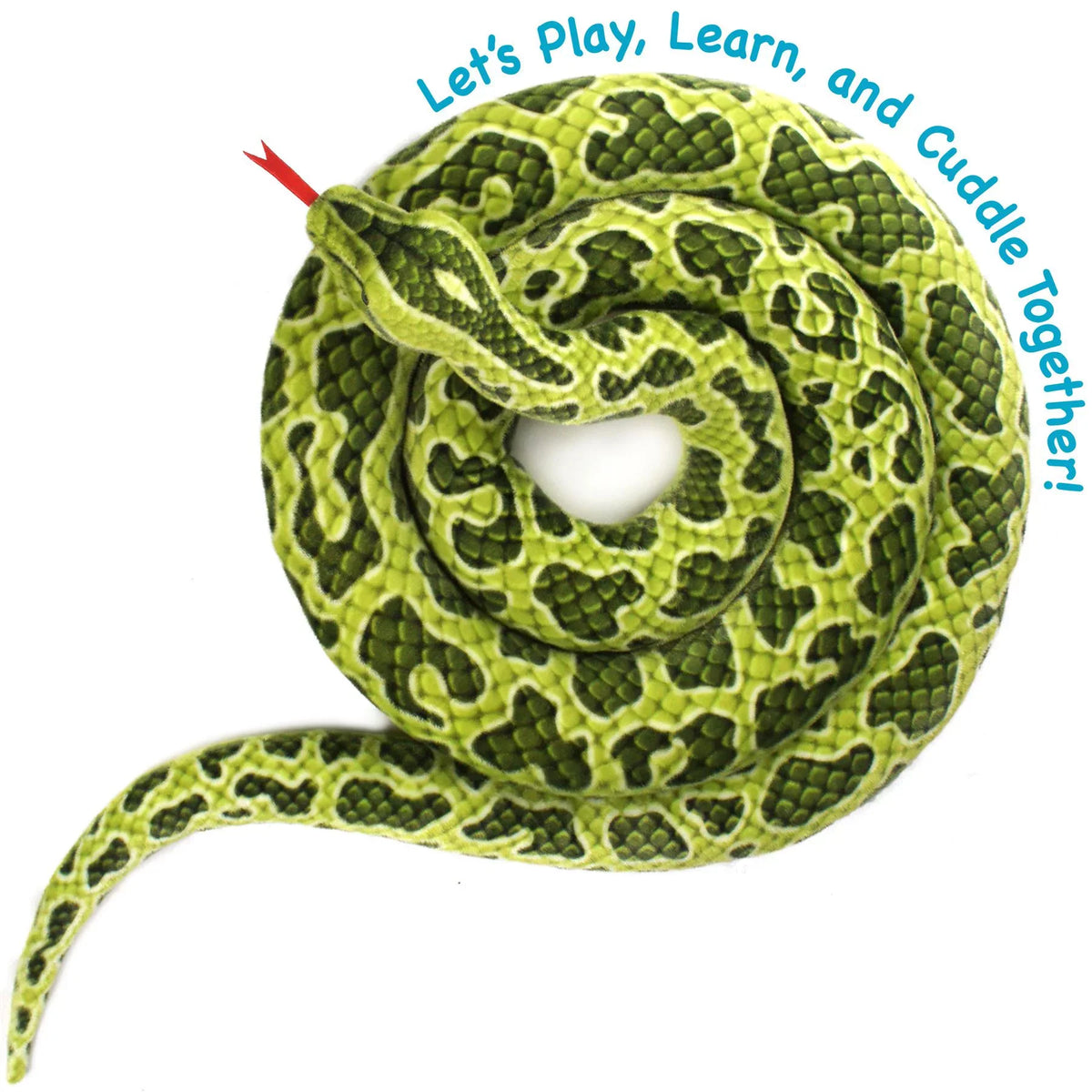 Gustavo the Green Anaconda | 100 Inch Stuffed Animal Plush Snake | by Tiger Tale Toys
