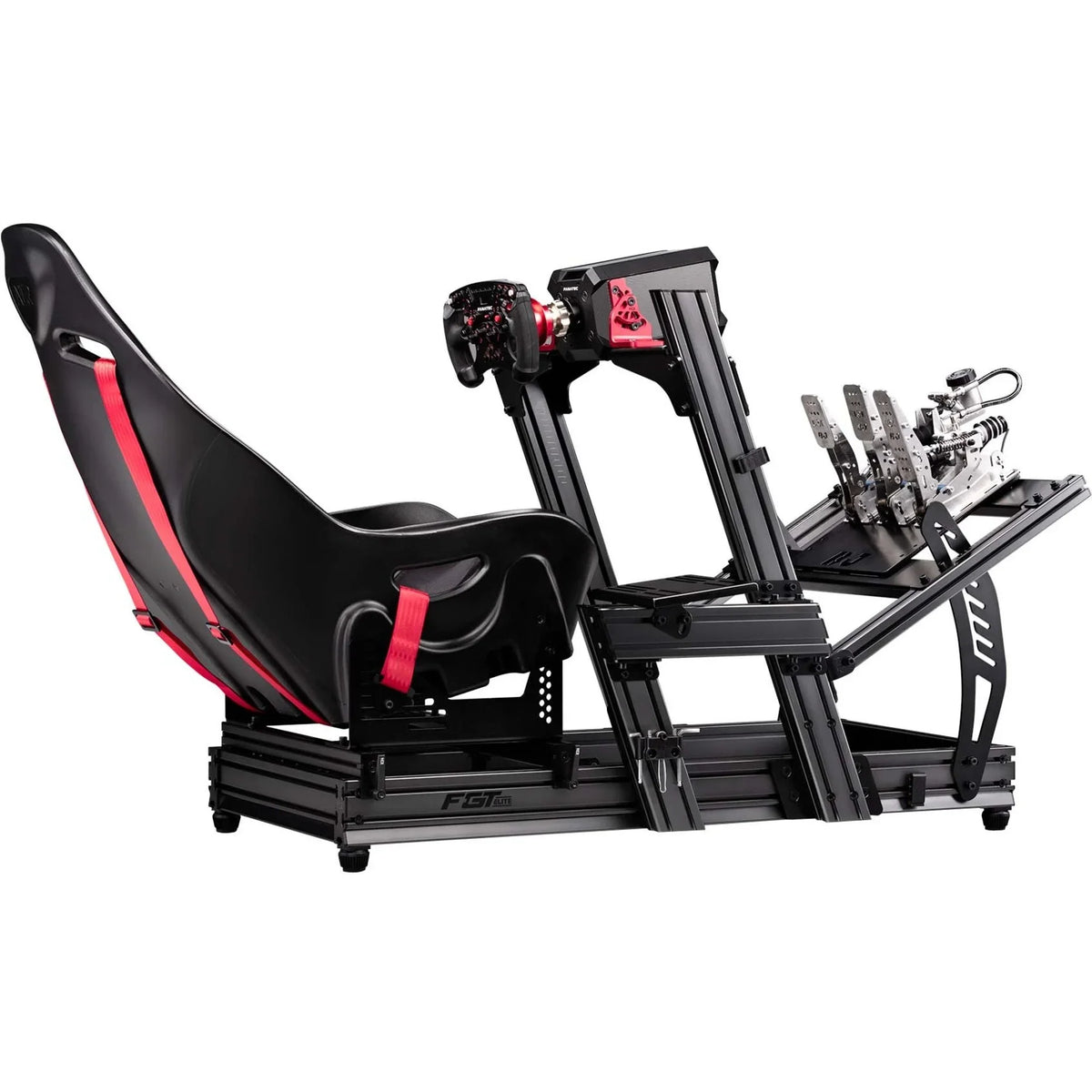 Next Level Racing   Side & Front Mount Adaptor Carbon Grey & Red
