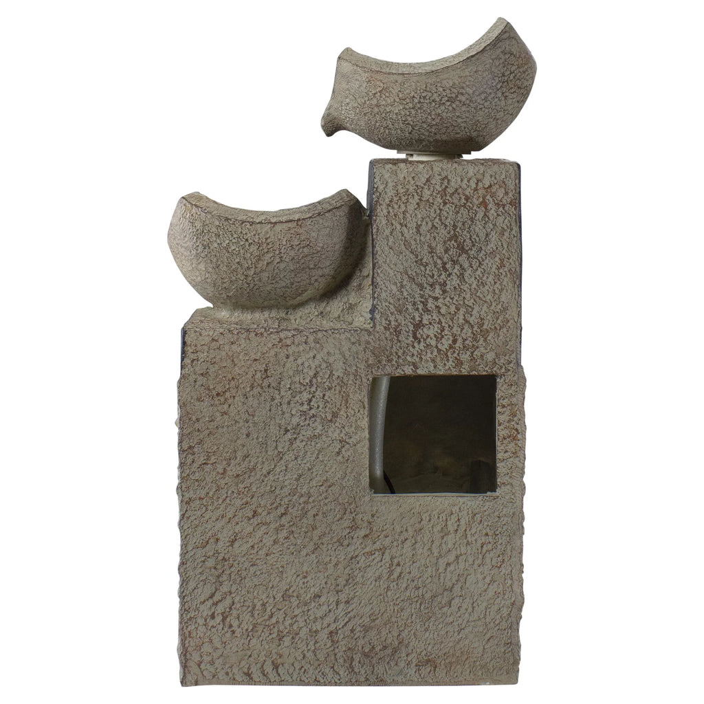 Northlight 21"  Lighted Cascading 3-Tier Bowl Outdoor Water Fountain