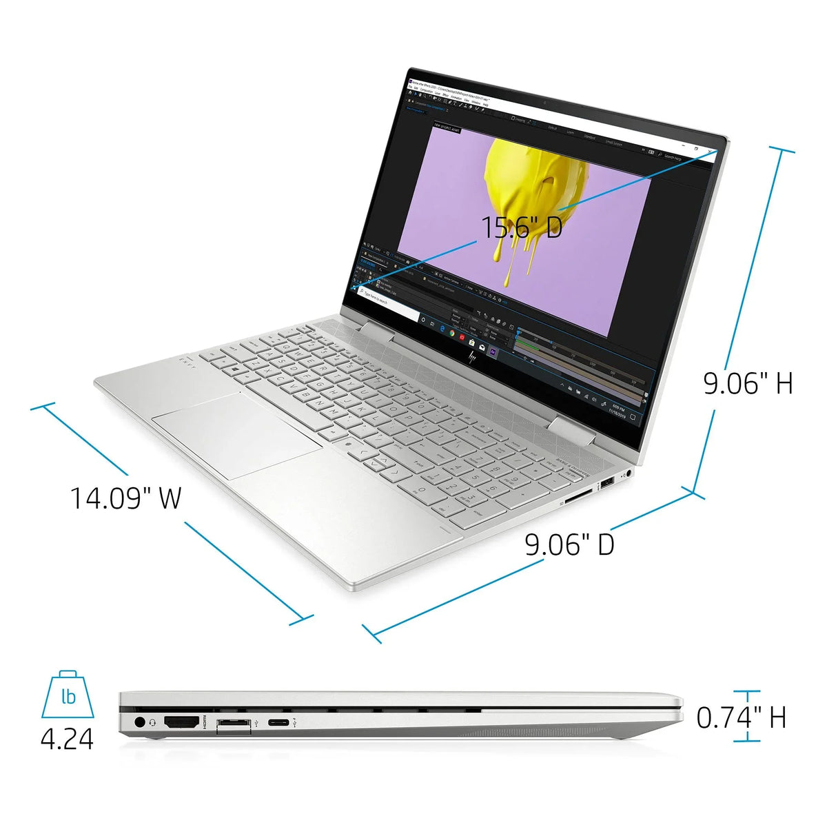 2021 Envy 2-in-1 Laptop 15.6 inch  Touchscreen 11th Gen Intel i5-1135G7 Iris Xe Graphics 32GB DDR4 1TB NVMe  - 6 Win 10 Pro Fingerprint Backlit Keyboard w/ 32GB