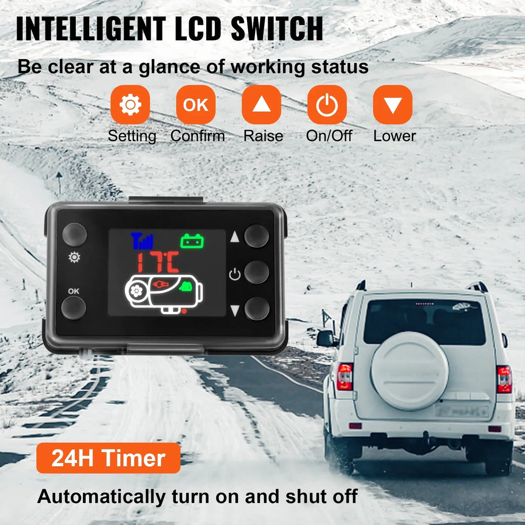 8KW 12V Diesel Air Heater  Thermostat 8000W For Trucks Boat Car Trailer