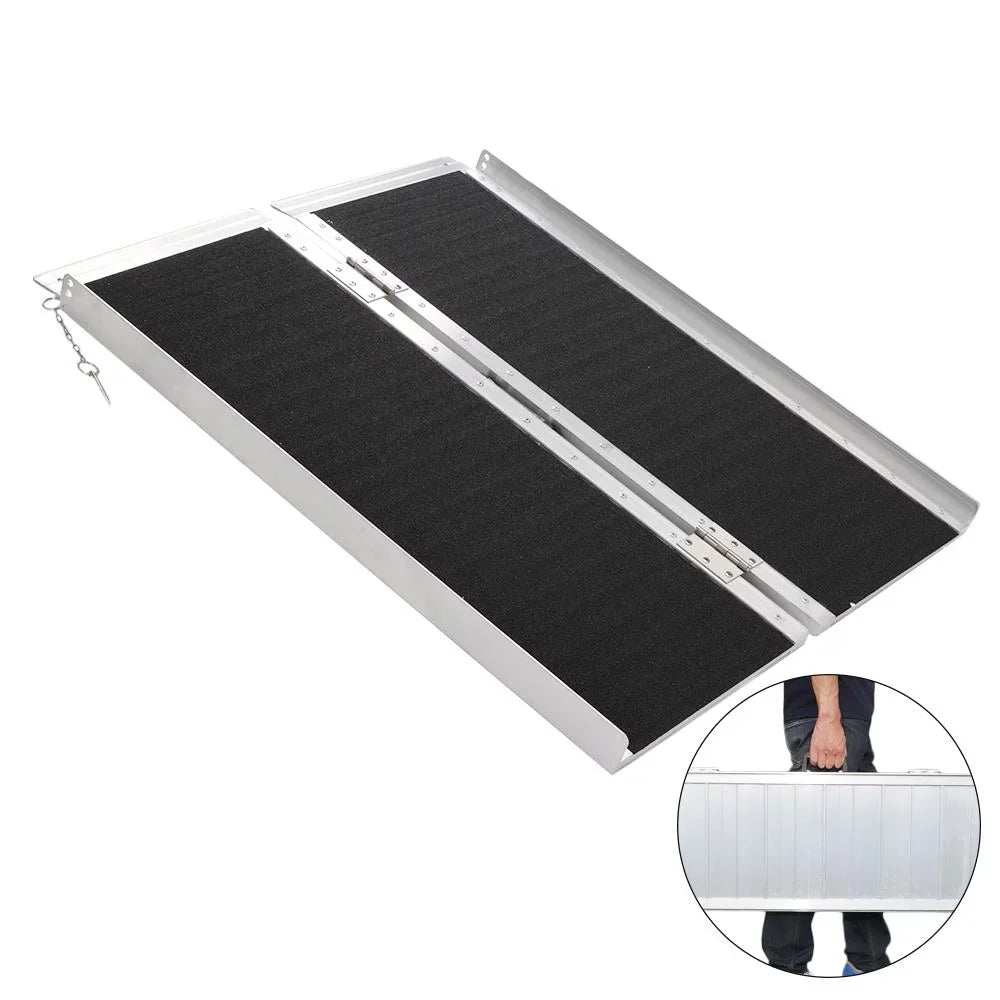 Ktaxon Portable Aluminum Non-skid Multifold Wheelchair Ramp Mobility Scooter Carrier 3FT 36" x 28"