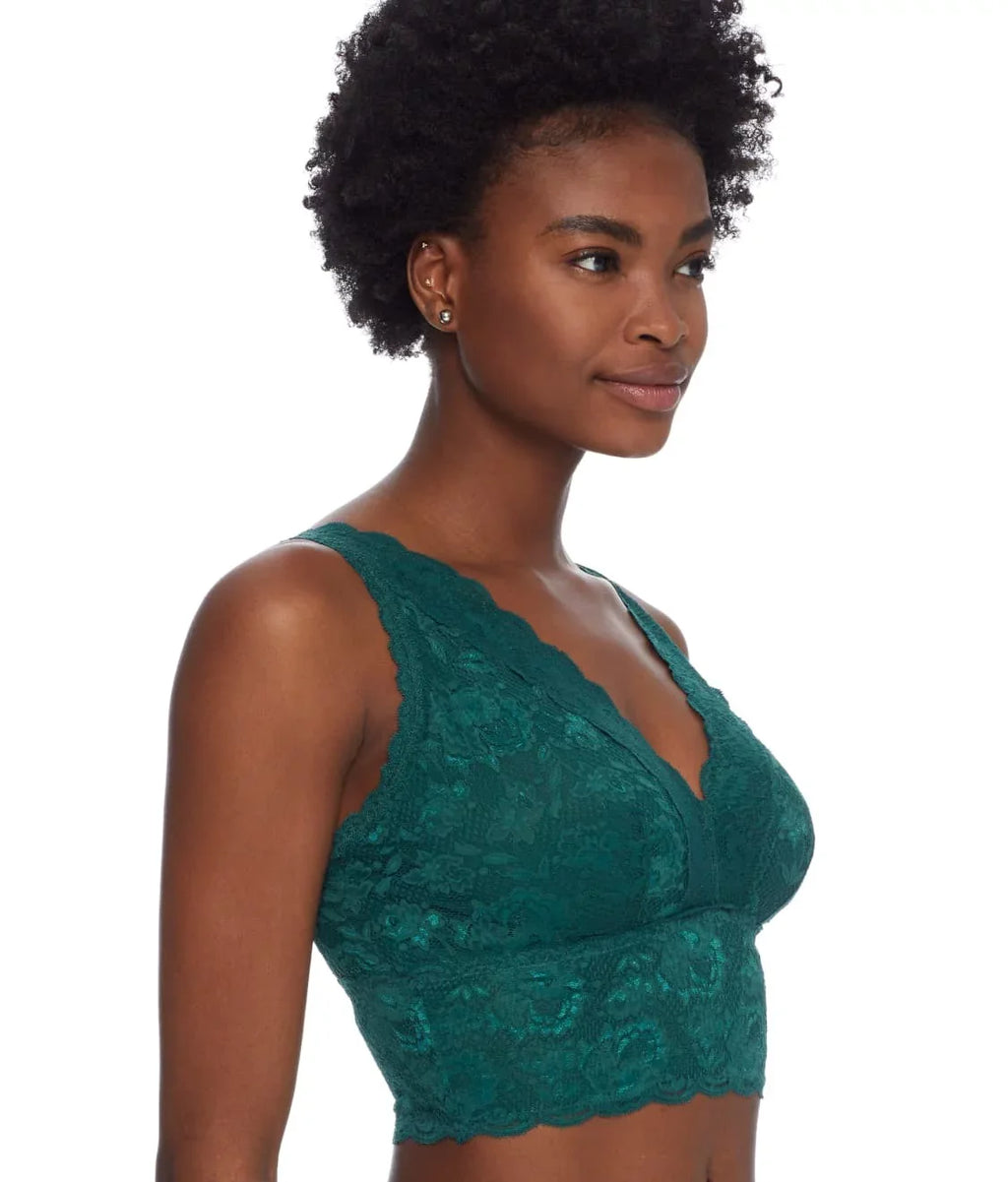 Congo Never Say Never Curvy Plungie Longline Bralette,  Large,
