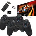 Wireless Retro Game Console, Plug and Play Video Game Stick Built in 10000+ Games,9 Classic Emulators, 4K High Definition  Output for  with Dual 2.4G Wireless Controllers