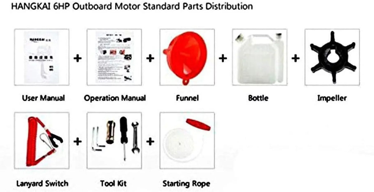 6HP 2-Stroke Outboard Moto Fishing Inflatable Boat Engine Water Cooling  System Durable Cast Aluminum Construction