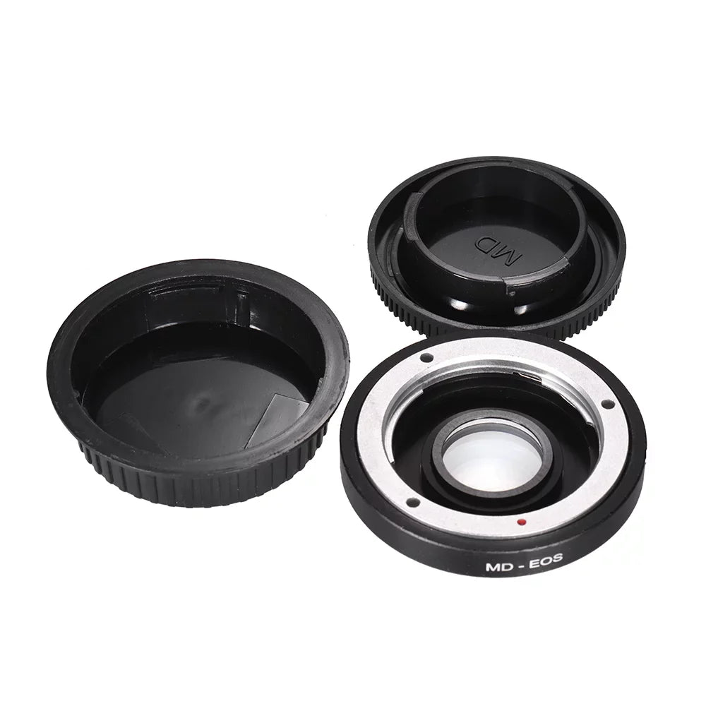 Andoer - Lens Mount Adapter Ring with Corrective Lens for Minolta  Lens to Fit for Canon  Camera Focus Infinity