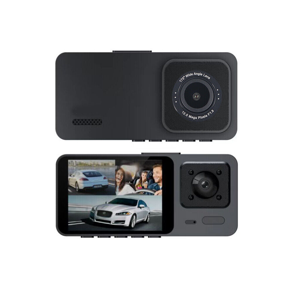 G·  Dual Lens Car Dash Cam Front/Rear/Inside Video Recorder Camera G-sensor
