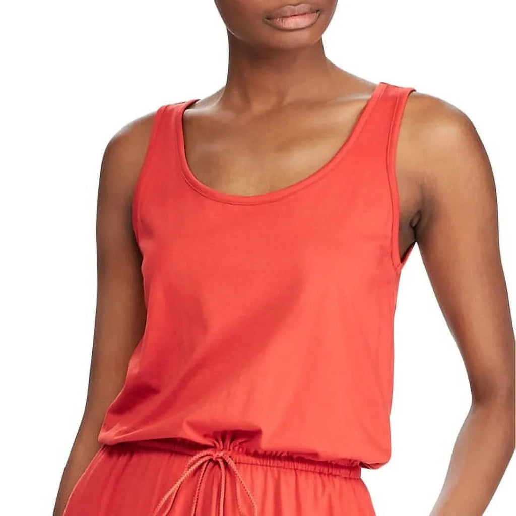 Lauren Ralph Lauren Scoop Neck Maxidress - Canyon Red Size