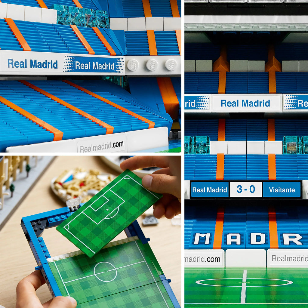 Icons Real Madrid Santiago Bernabéu Stadium 10299 Building Set - Soccer Field and Model Building Kit for Adults, Home and Office Collectible Decor Piece, Great Gift Idea for Sports Fans