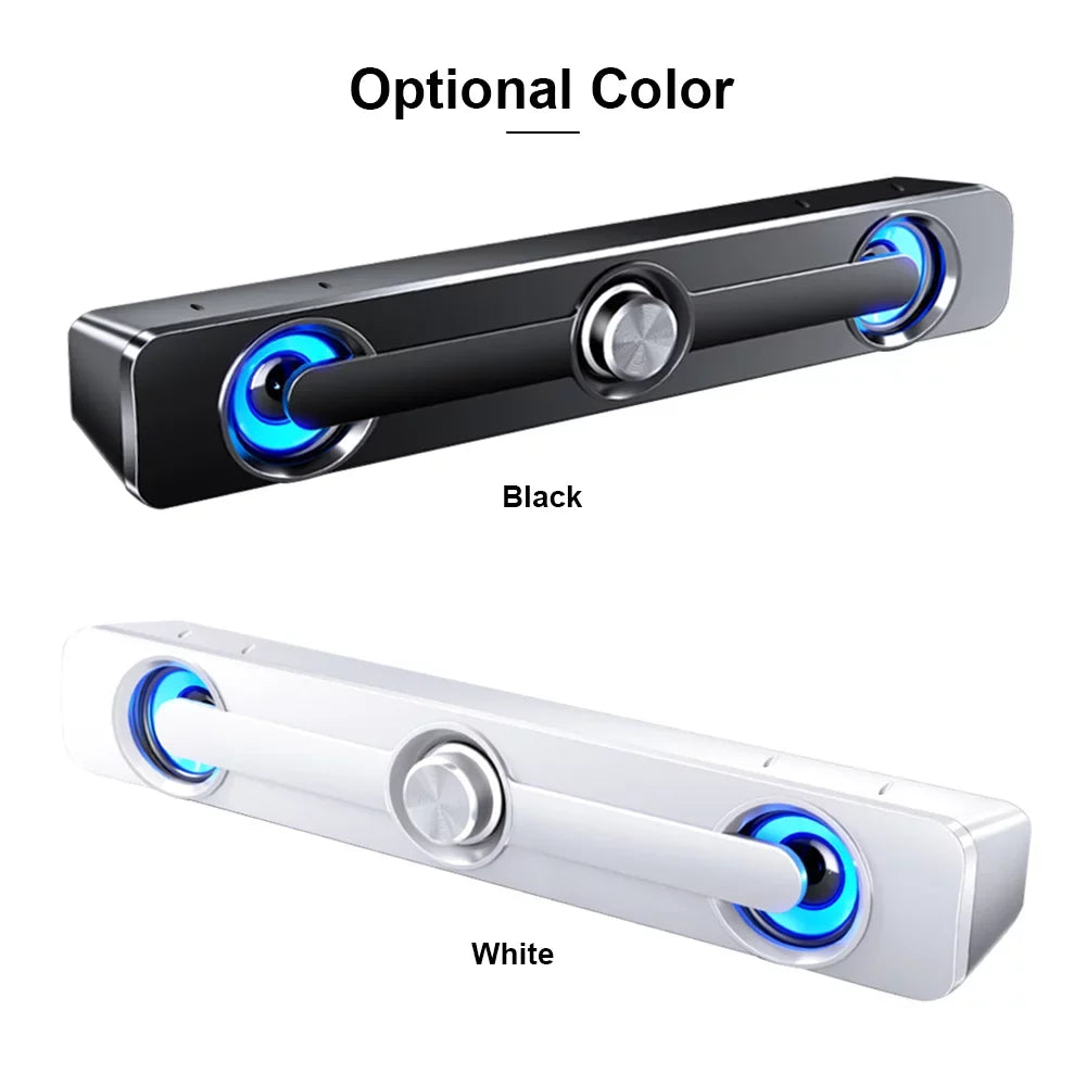 Radirus V-111 Computer Speaker,  Wired Powerful Bar Stereo Subwoofer Bass Speaker, Surround Sound Box for  Laptop Phone Tablet MP3 MP4, Audio Equipment for Home Theater-Like Audio Quality