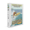 Santa Cruz, California, Pleasure Point Surfer Scene (19x27 inches, Premium 500 Piece Jigsaw Puzzle for Adults and Family, Made in )
