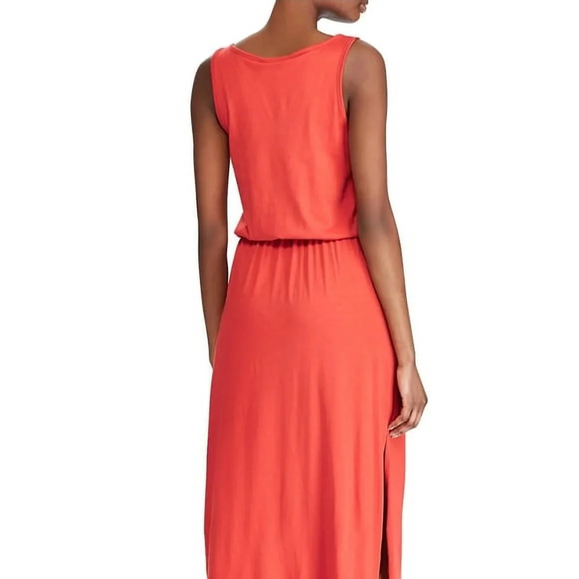 Lauren Ralph Lauren Scoop Neck Maxidress - Canyon Red Size